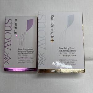 SNOW Dissolving Teeth Whitening Strips 42 Ex Strength & 14 Brightening Treatment